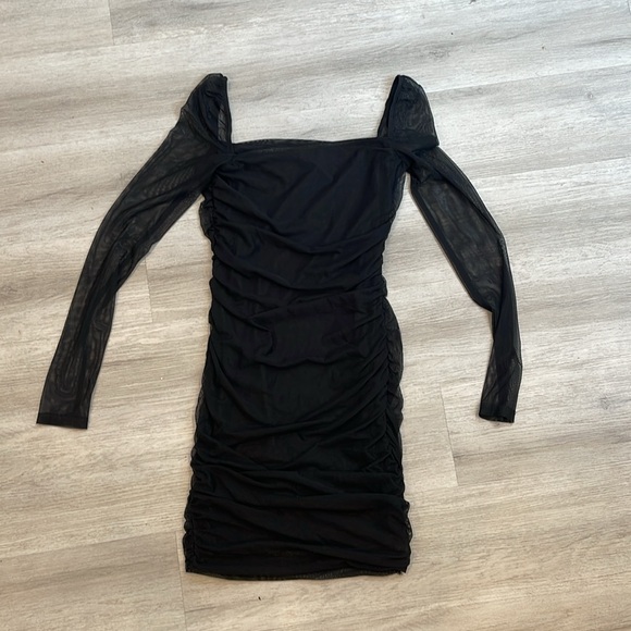 Princess Polly Charvi Long Sleeve Midi Dress Black Size 2 - Picture 1 of 7